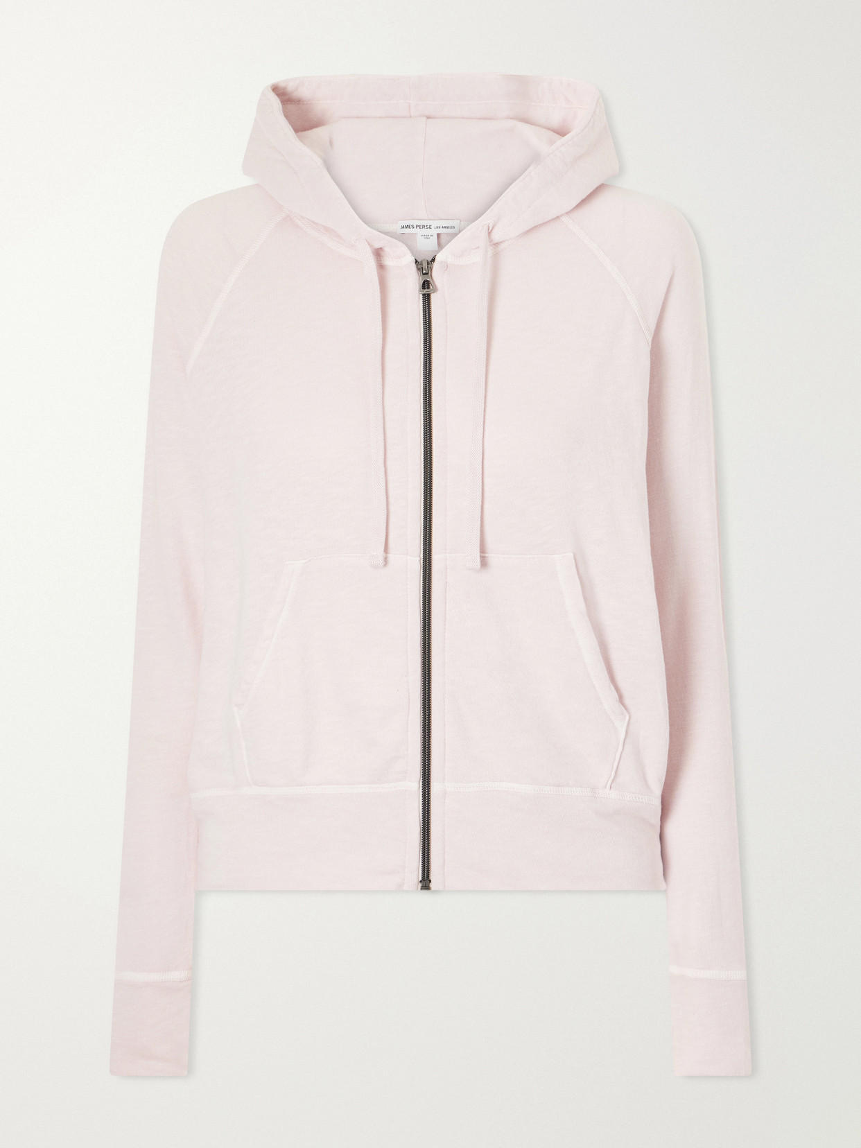 James Perse Vintage French Cotton-terry Hoodie In Pink