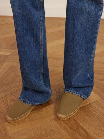 SAINT LAURENT Embroidered canvas espadrilles