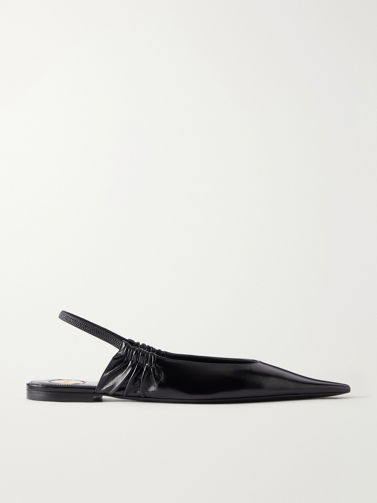 SAINT LAURENT - Anne-marie Ruched Leather Pumps - Black