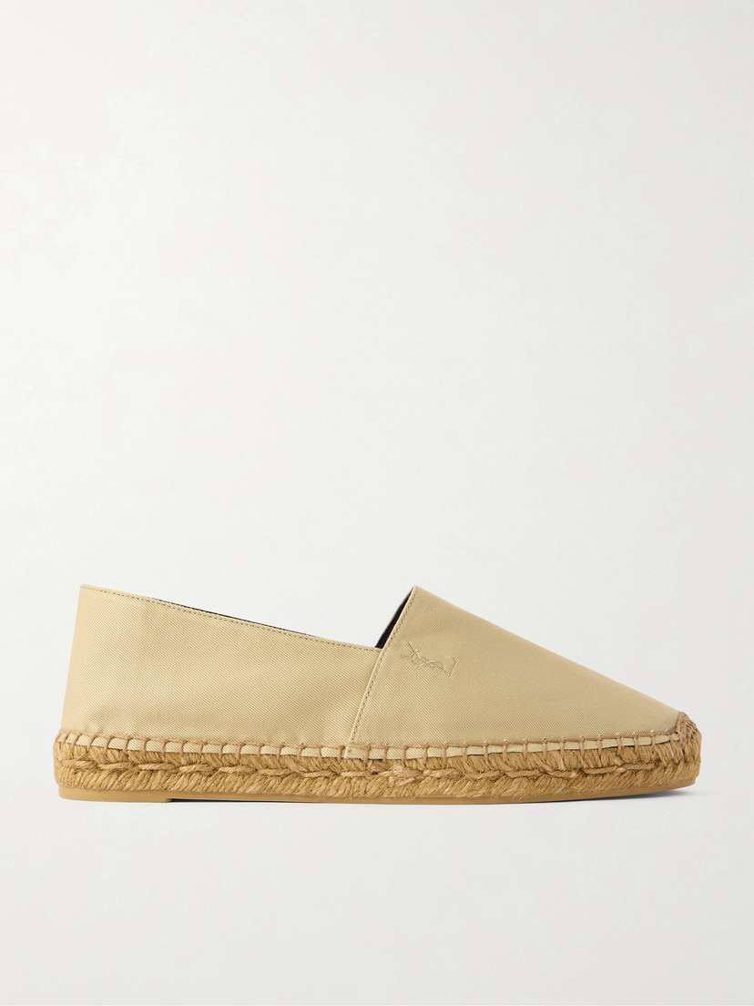 Saint Laurent Embroidered Canvas Espadrilles