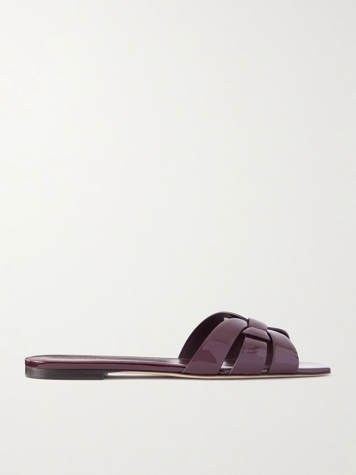 tribute patent leather slides