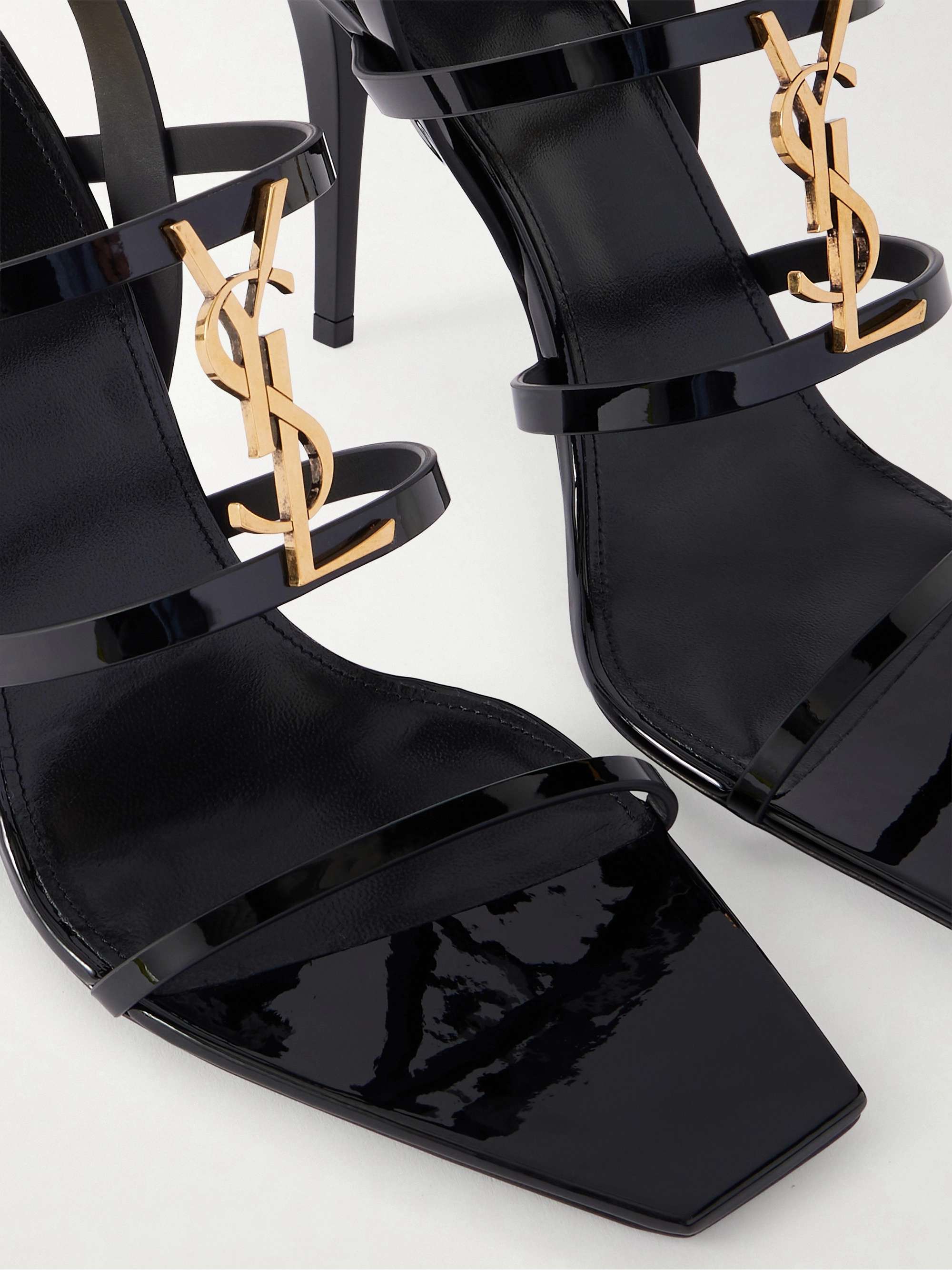 Black Cassandra embellished patent-leather pumps | SAINT LAURENT