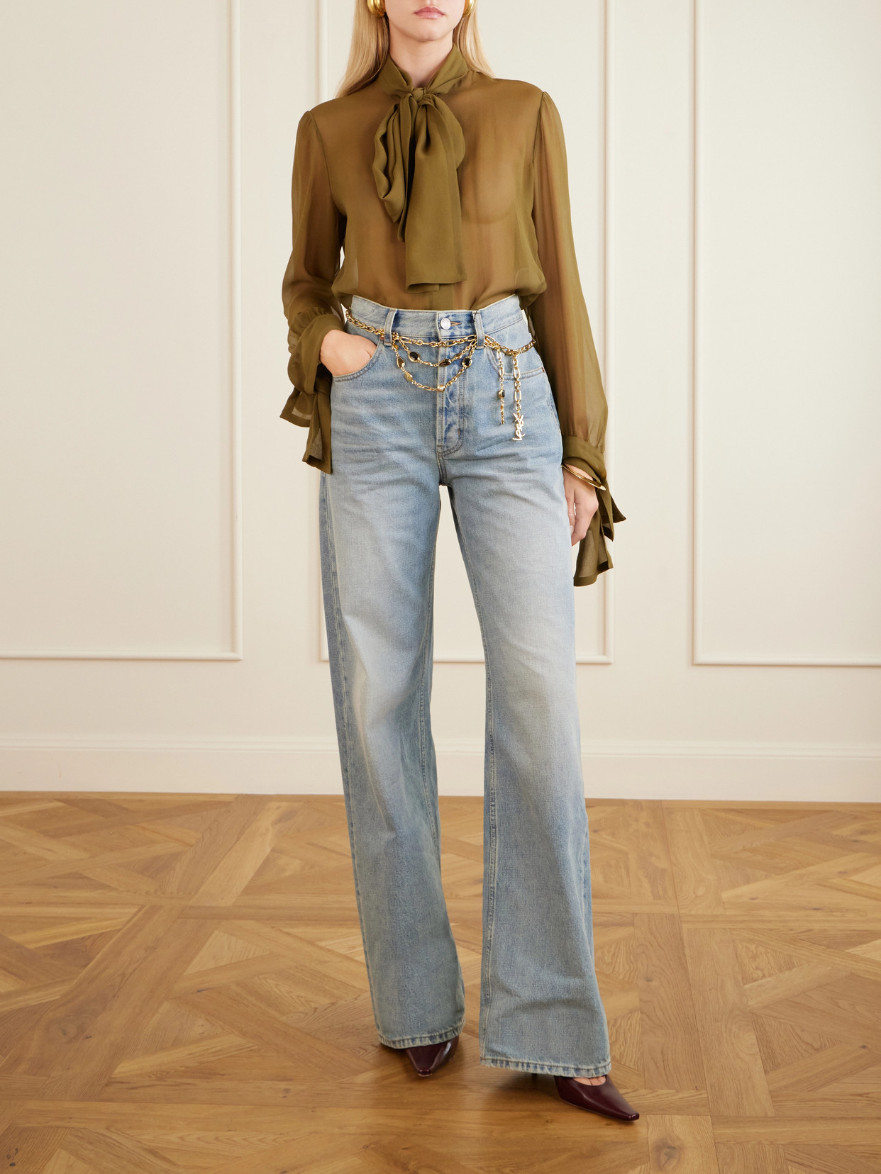 Anne-Marie 75 Ruched Slingback