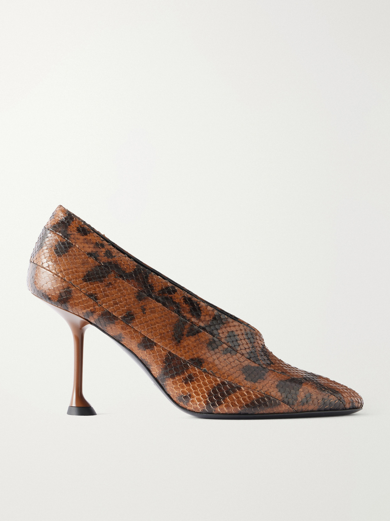 Proenza Schouler Tee 85 Snake-effect Leather Pumps In Animal Print
