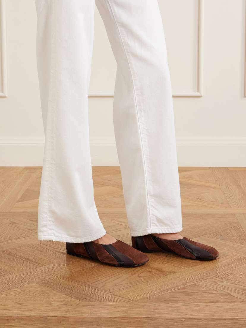 Proenza Schouler Glove Paneled Leather And Suede Ballet Flats | Thumbnail 2 Proenza Schouler Glove Paneled Leather And Suede Ballet Flats | Thumbnail 2