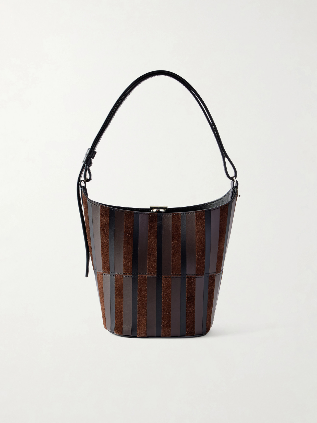 Proenza Schouler Mini Bucket Intarsia Leather And Suede Bag