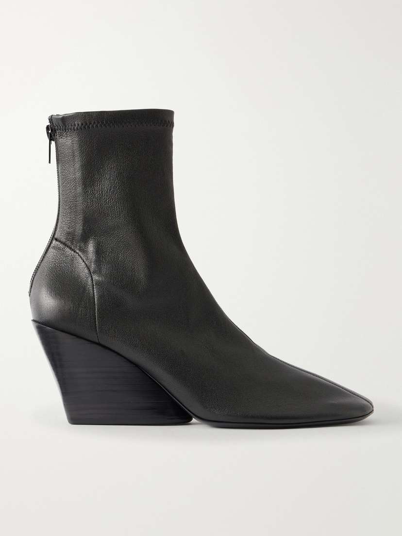 Proenza Schouler Slant Leather Ankle Boots