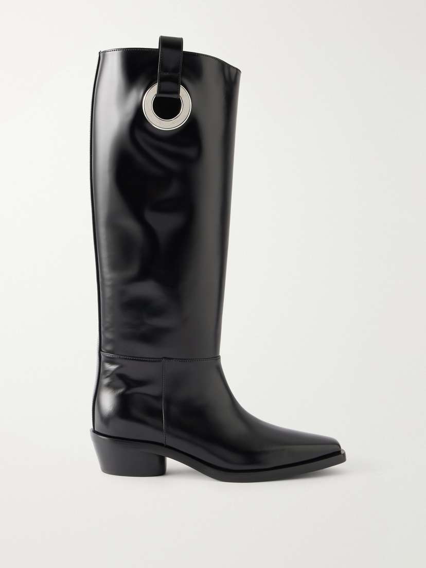 Proenza Schouler Bronco Grommet Embellished Leather Knee-high Boots