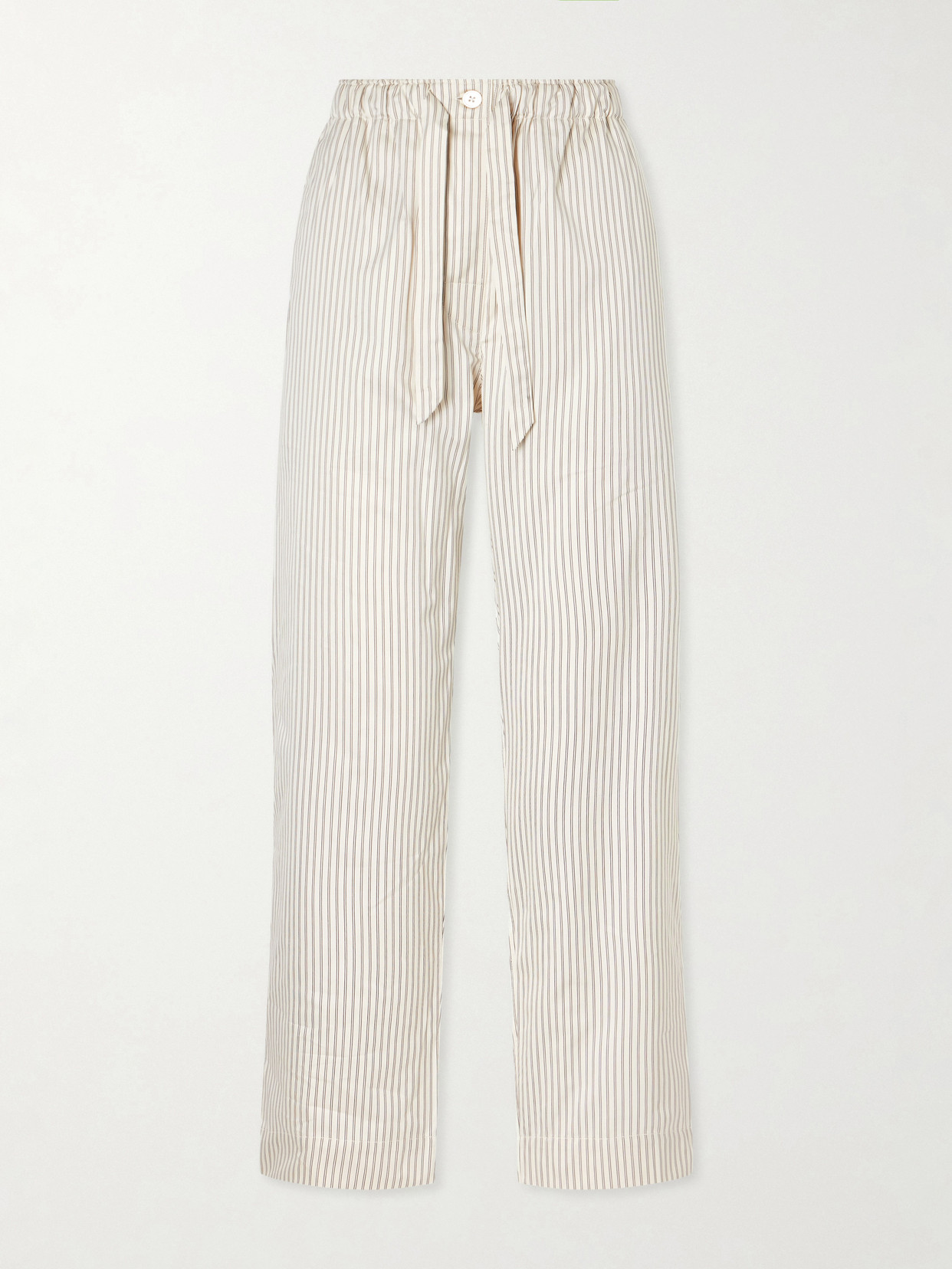 TEKLA - Sateen Striped Organic Cotton-poplin Pajama Pants - Unknown