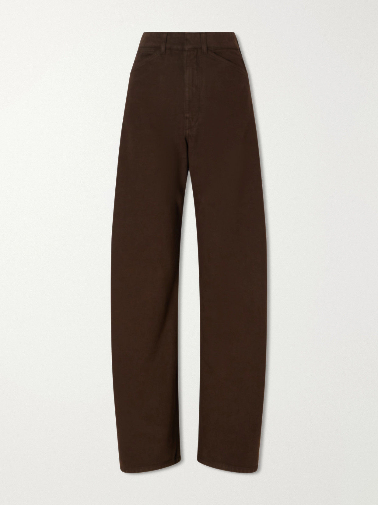 Lemaire High-waist Wide-leg Jeans In Brown