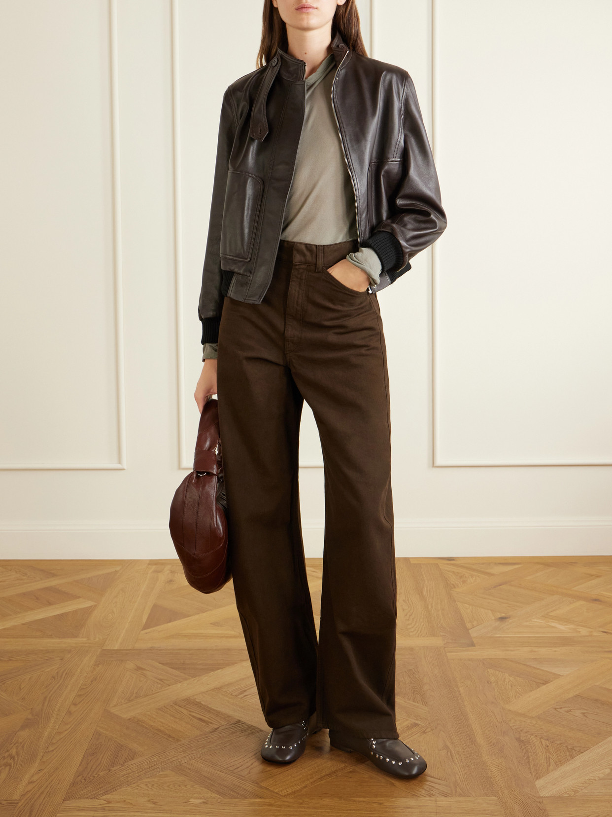 High-Waist Wide- Leg