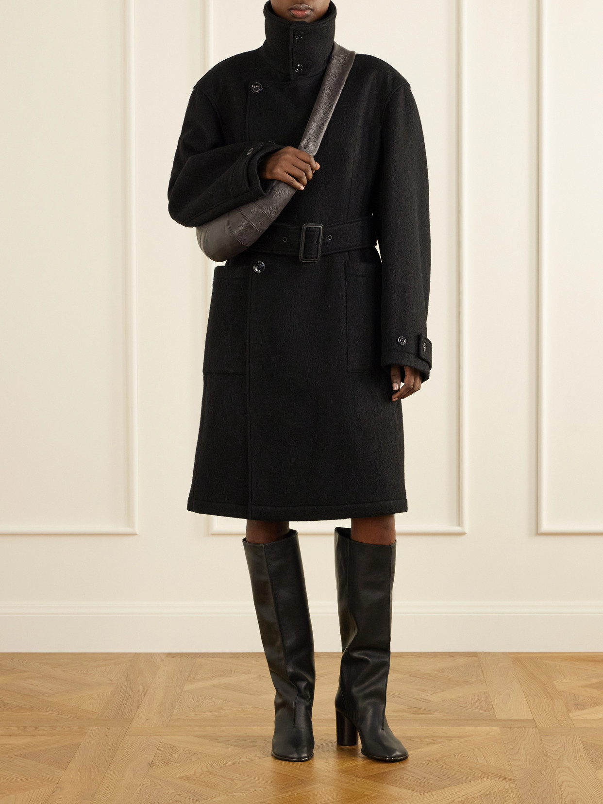 Belted Alpaca And Wool-Blend Felt Coat