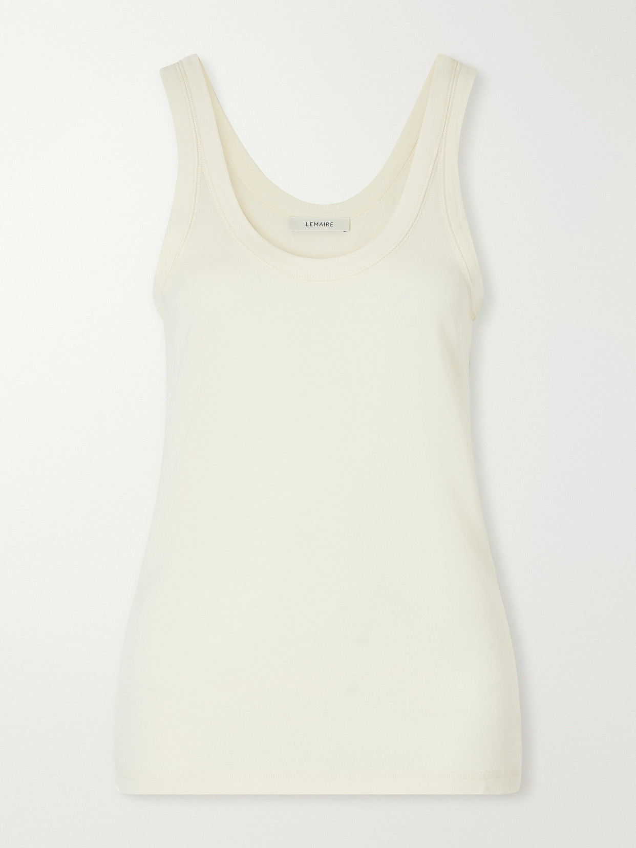 Lemaire Cotton-jersey Tank In Neutrals