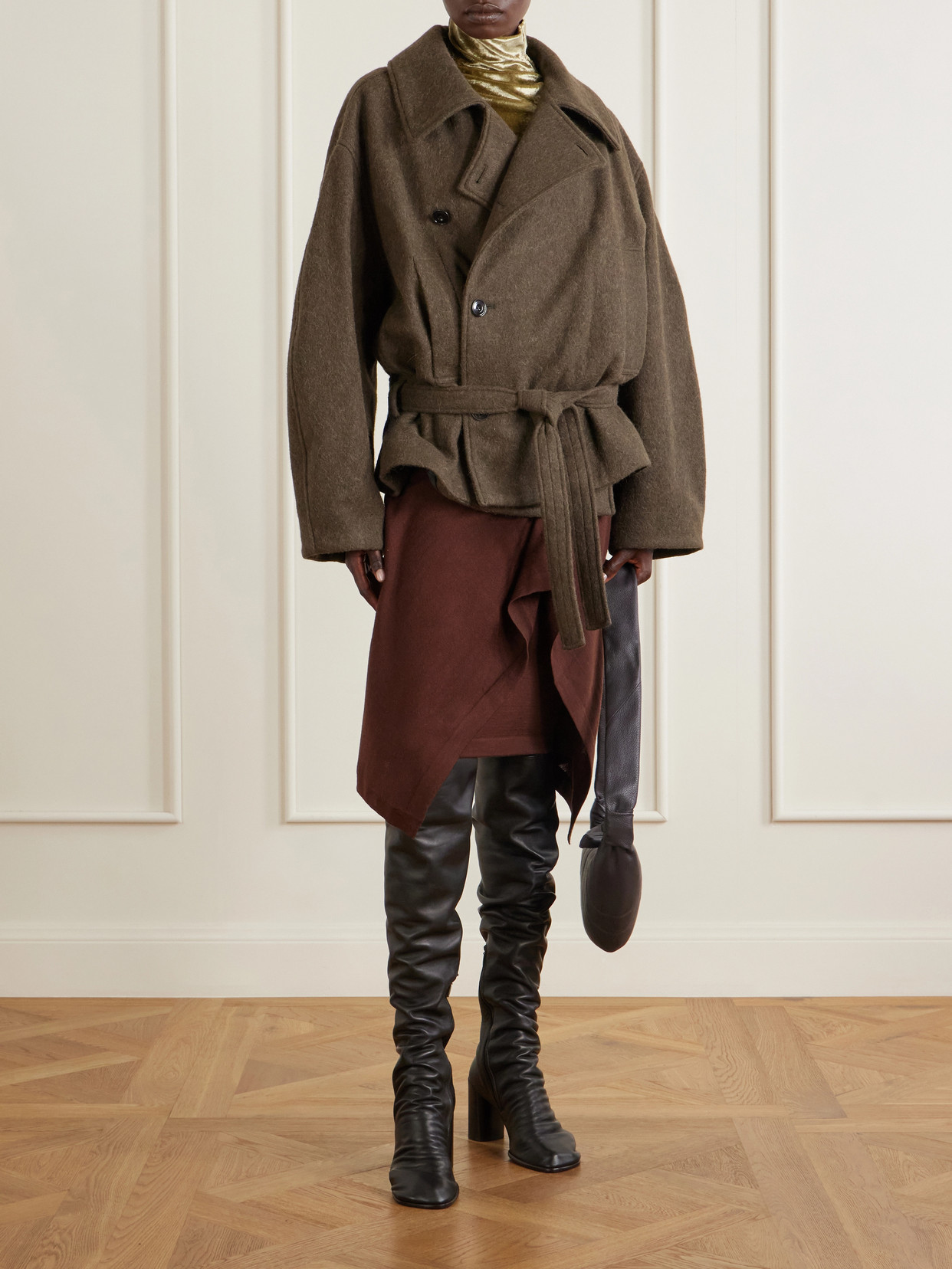Wool-Blend Midi