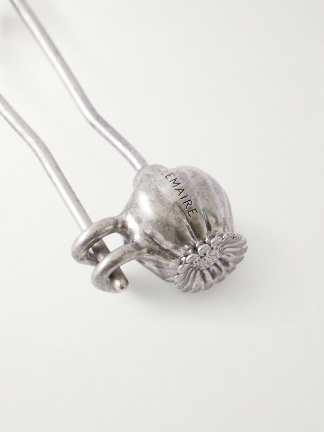 Lemaire Thistle Silver-tone Bag Charm In Multi