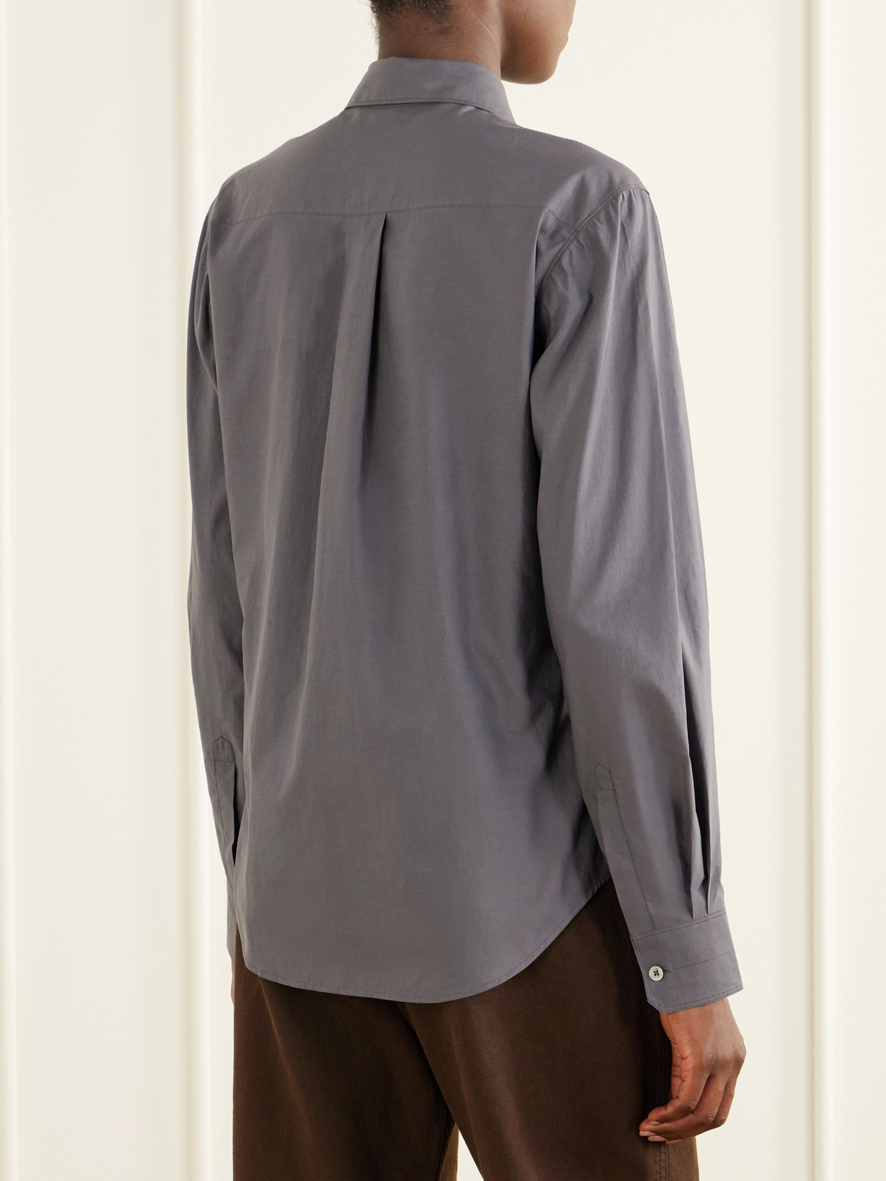 Cotton And Silk-Blend Poplin Shirt