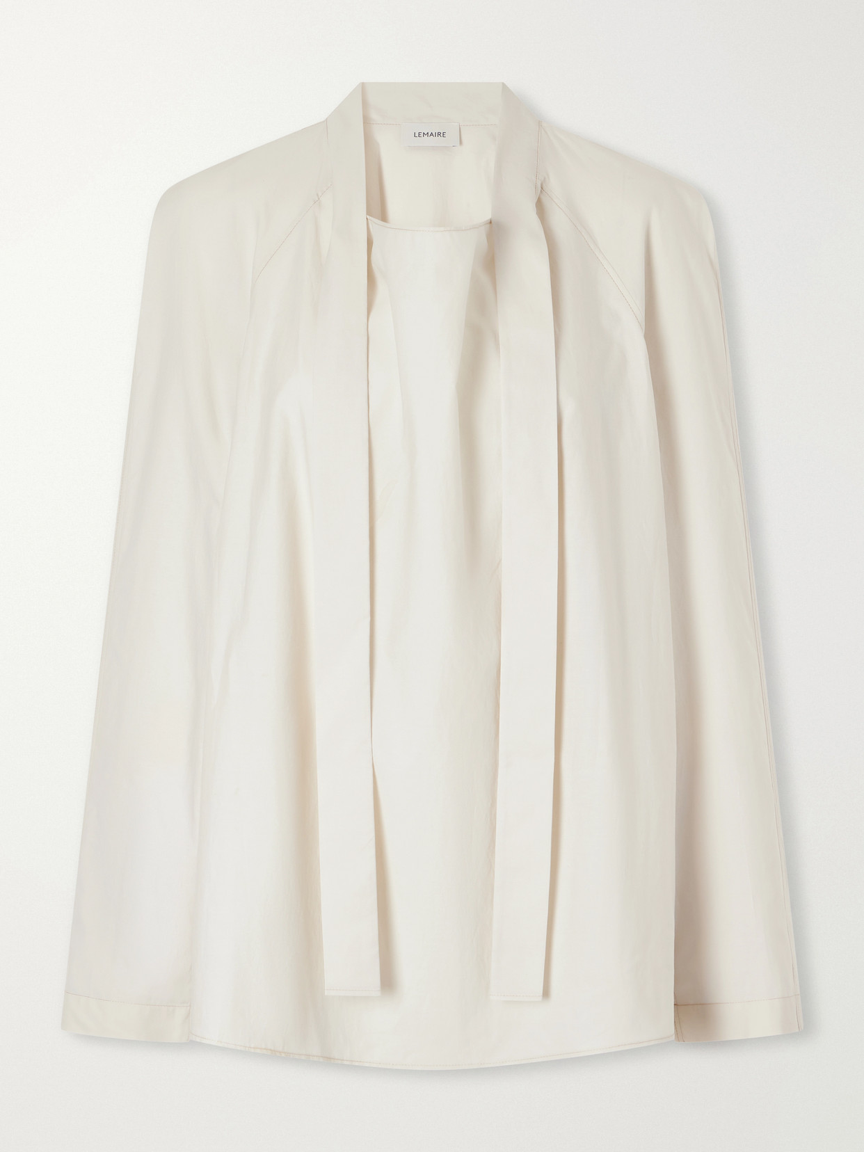 LEMAIRE - Ascot Cotton And Silk-blend Shirt - Neutrals