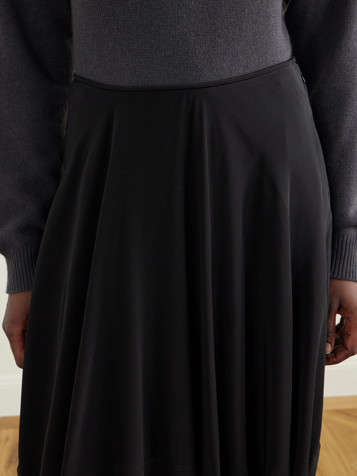 Silk-Crepe De Chine Midi