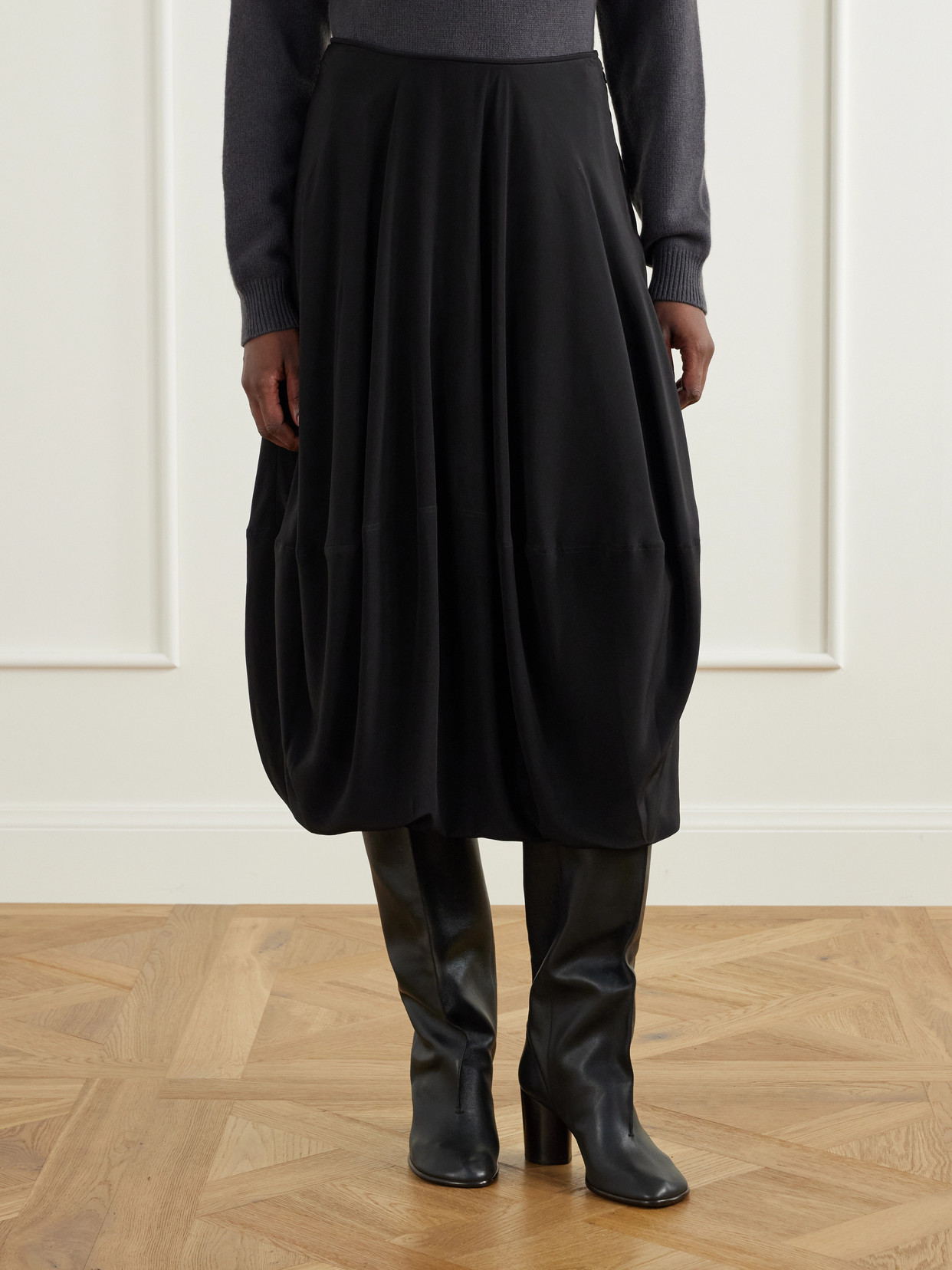 Silk-Crepe De Chine Midi