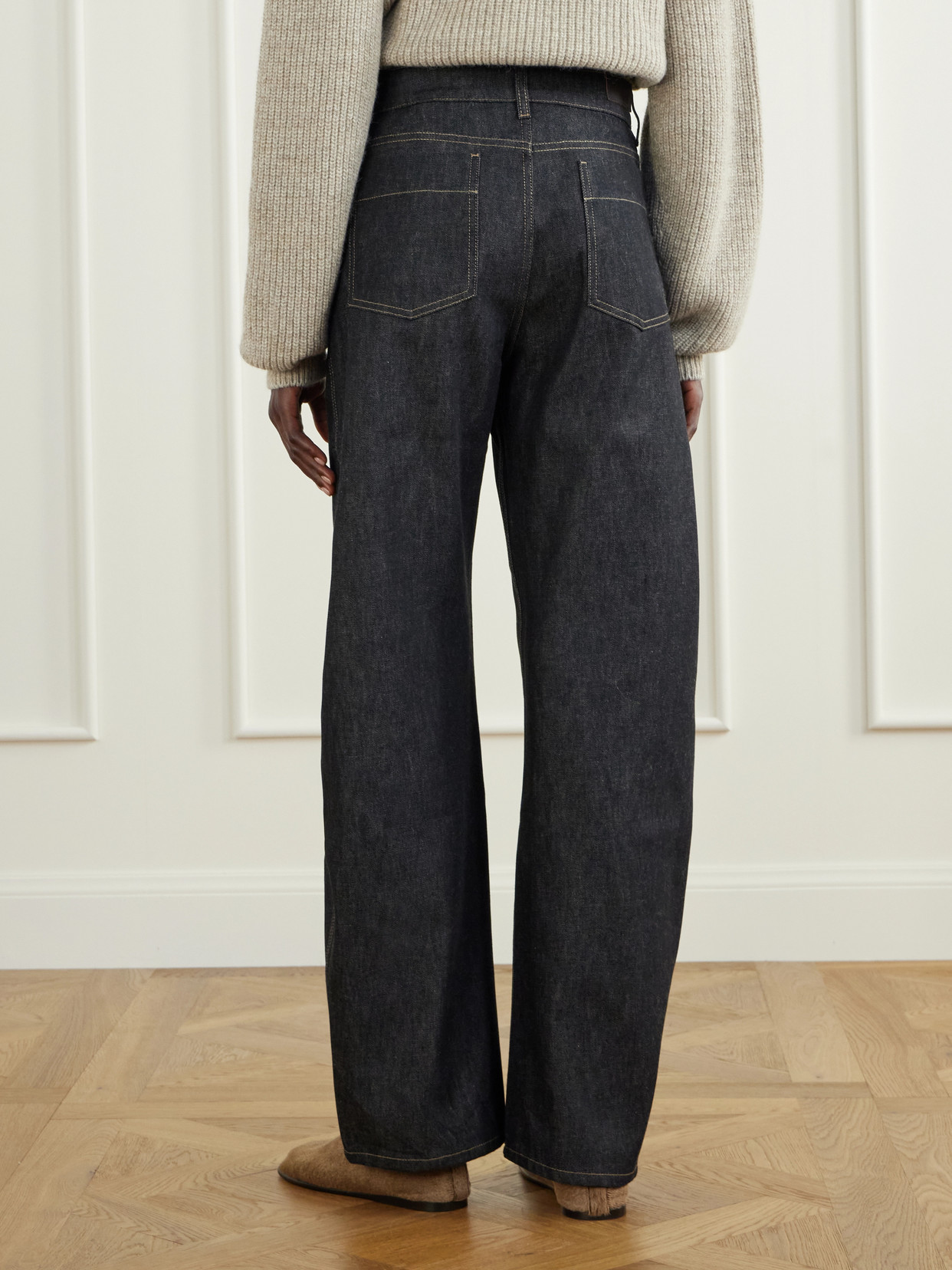 High-Rise Barrel-Leg Jeans