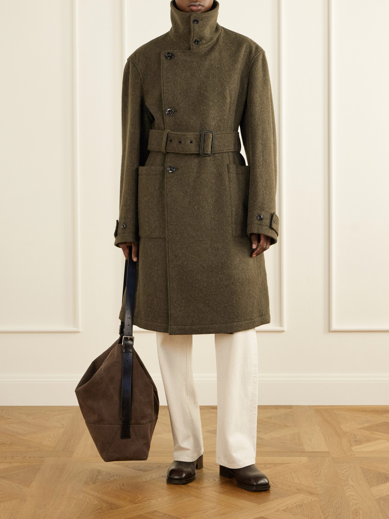 Belted Alpaca And Wool-Blend Felt Coat
