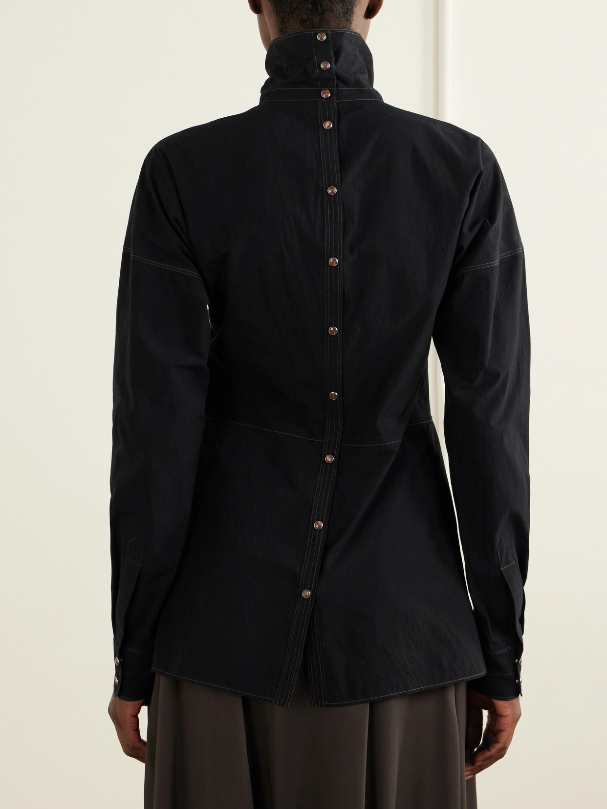 Cotton-Crepe Blouse