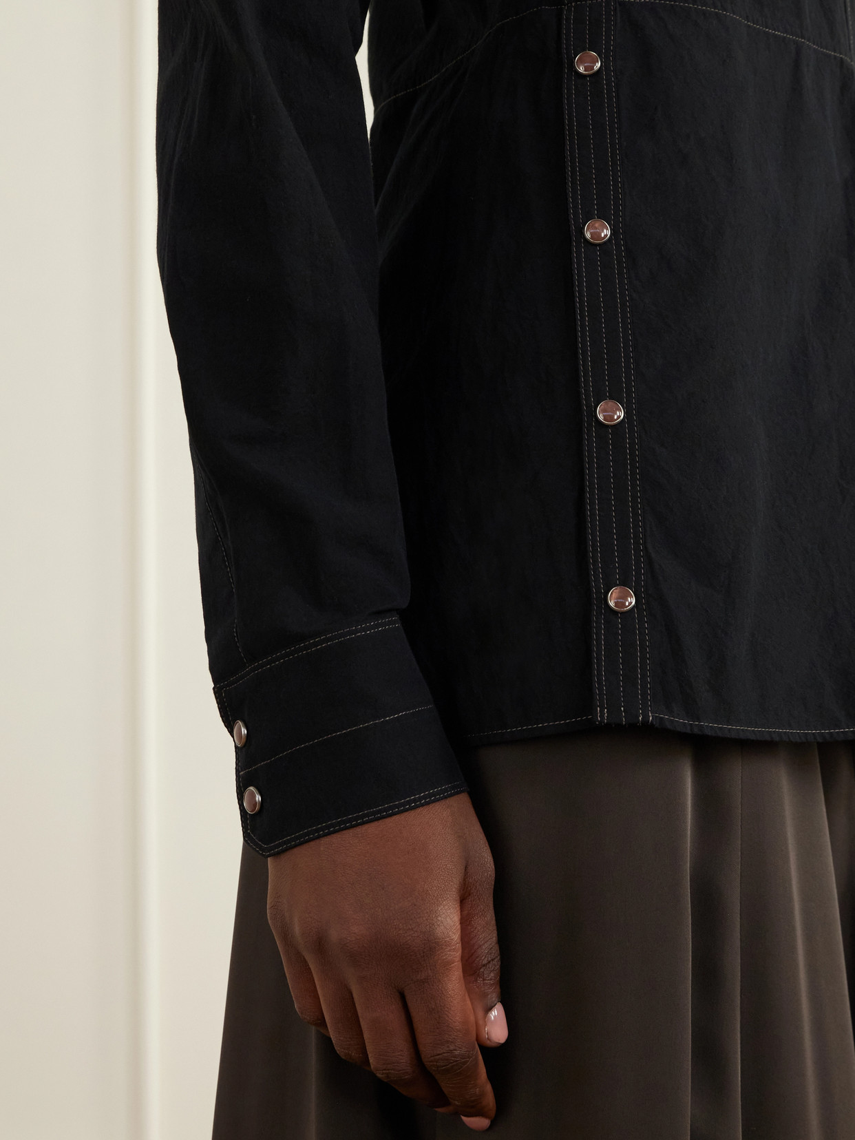 Cotton-Crepe Blouse
