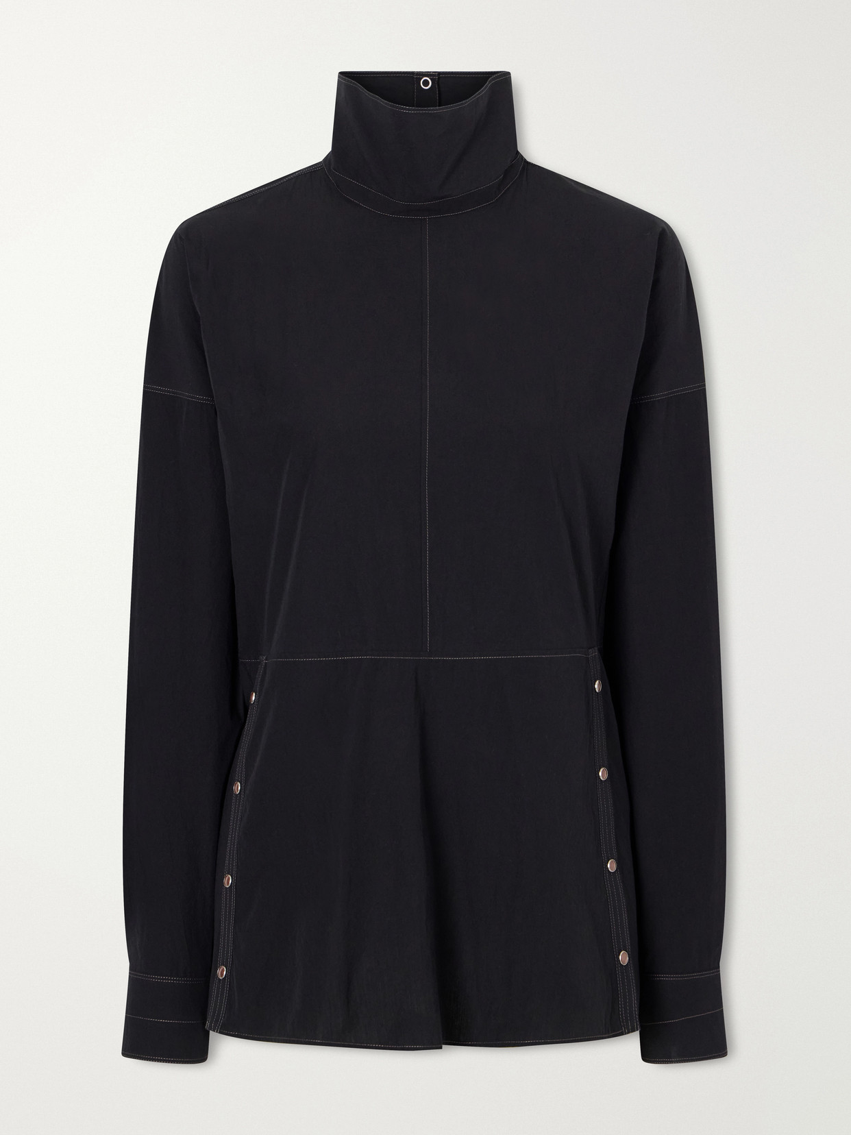 Lemaire Cotton-crepe Blouse In Black