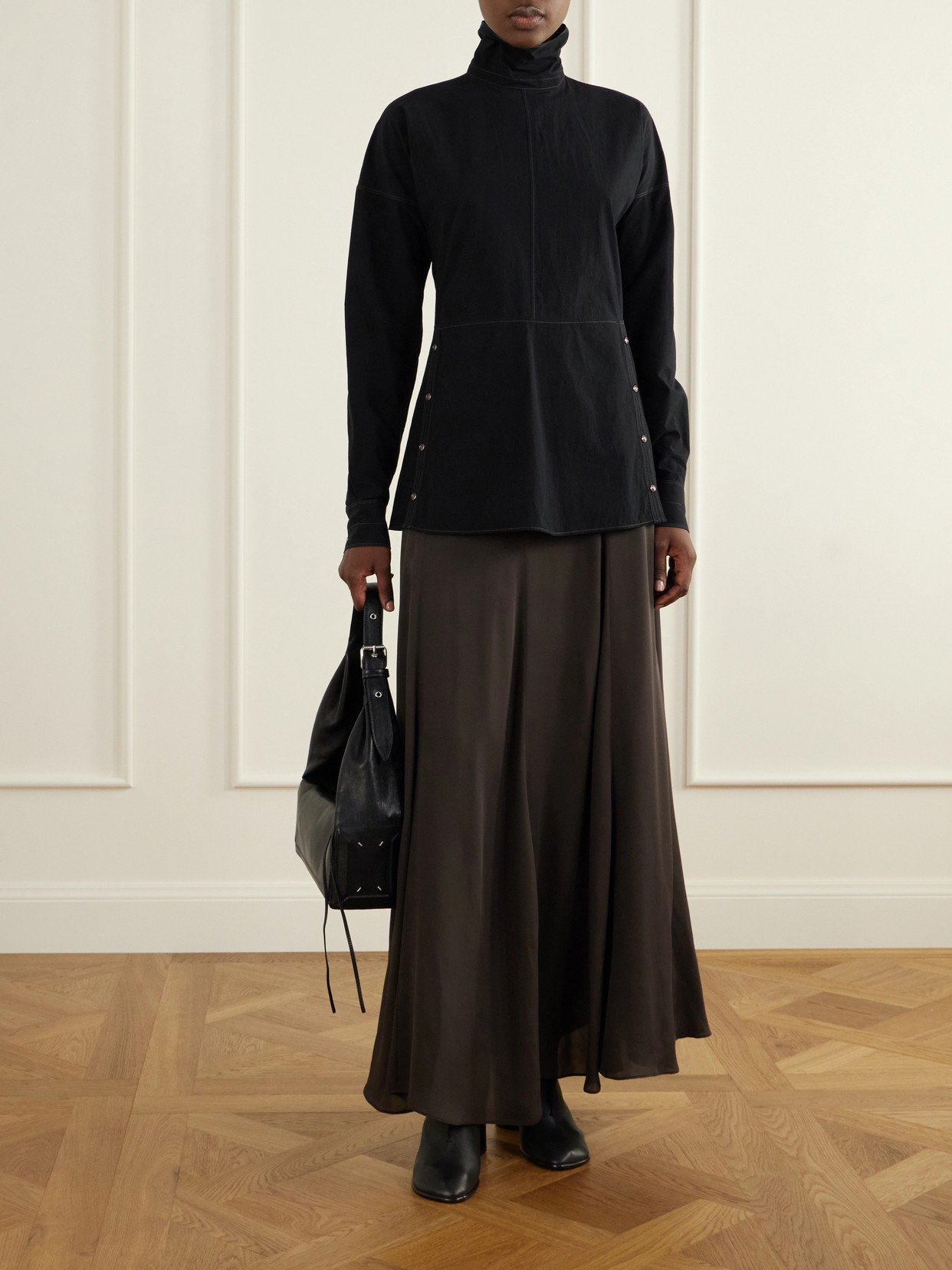 Cotton-Crepe Blouse