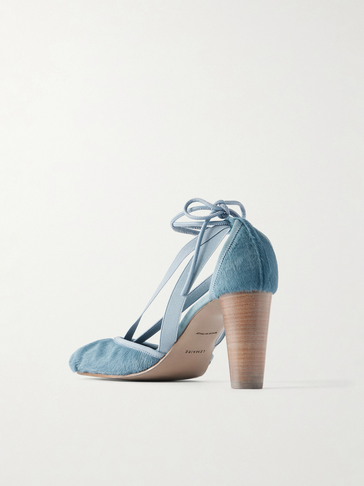 Pedille 80 Leather-Trimmed Calf-Hair Pumps
