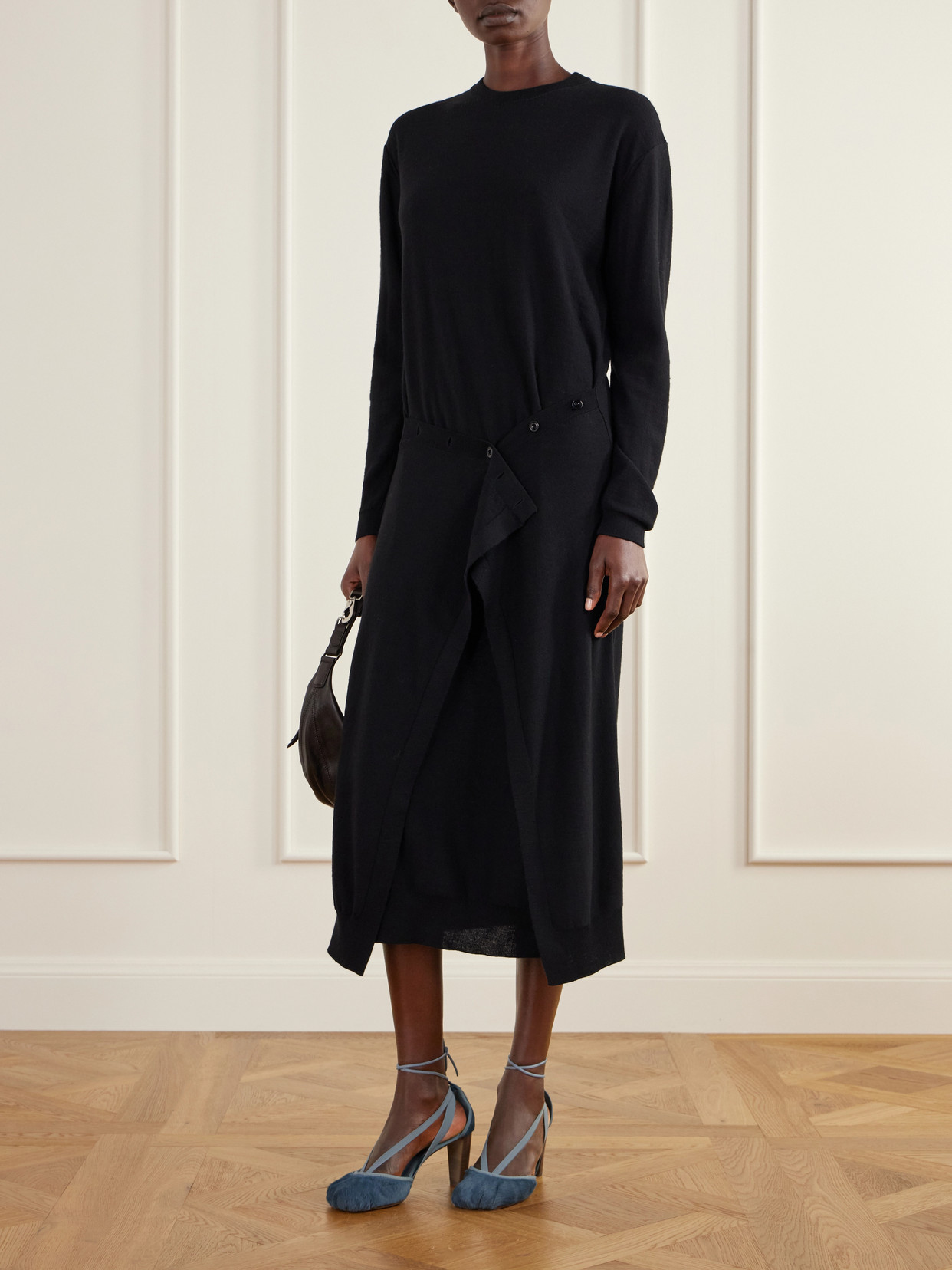 Pedille 80 Leather-Trimmed Calf-Hair Pumps