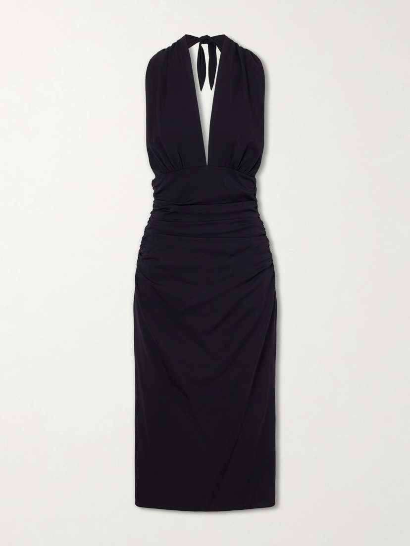 Dolce & Gabbana Halterneck Backless Silk-blend Midi Dress | Thumbnail 5 Dolce & Gabbana Halterneck Backless Silk-blend Midi Dress | Thumbnail 5