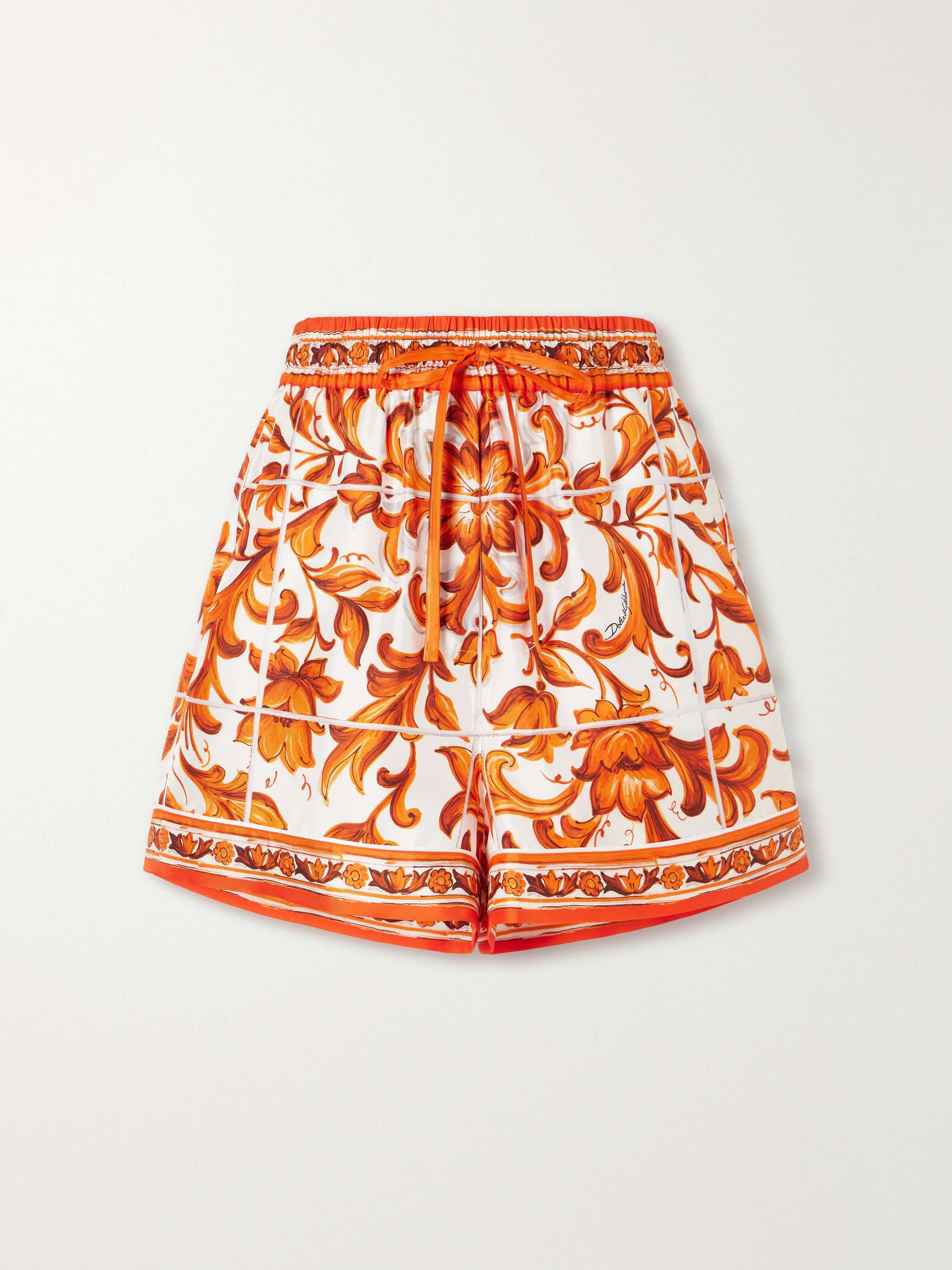 Dolce & Gabbana シルクショートパンツ 48 DOLCE&GABBANA Floral-print silk-twill mini shorts | NET-A-PORTER