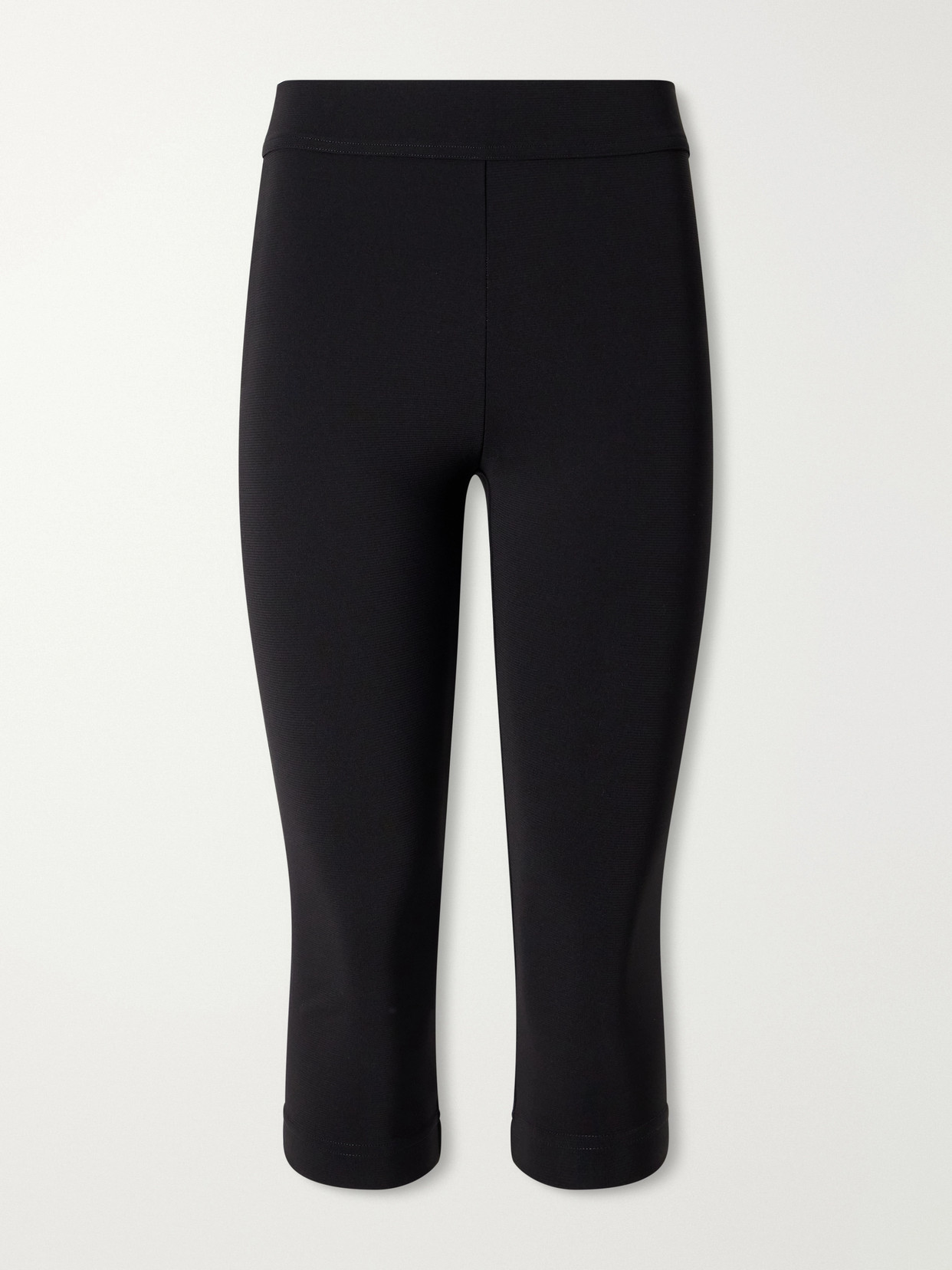 Dolce & Gabbana Crepe High-rise Straight-leg Capri Pants In Black