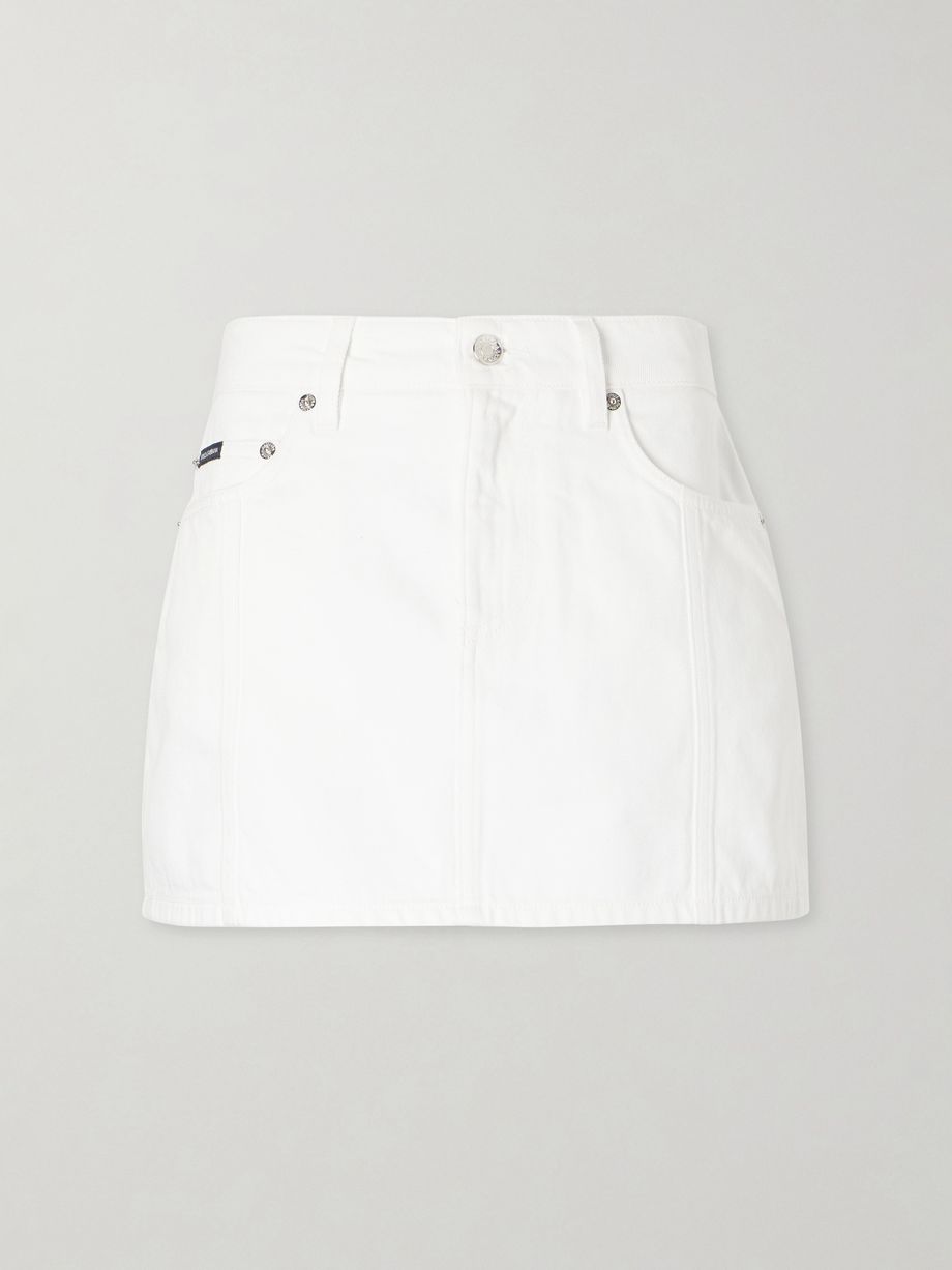 Denim mini skirt
