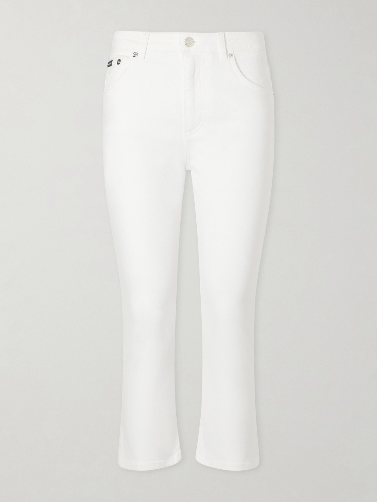 Dolce & Gabbana Mid-rise Straight-leg Capri Pants In White