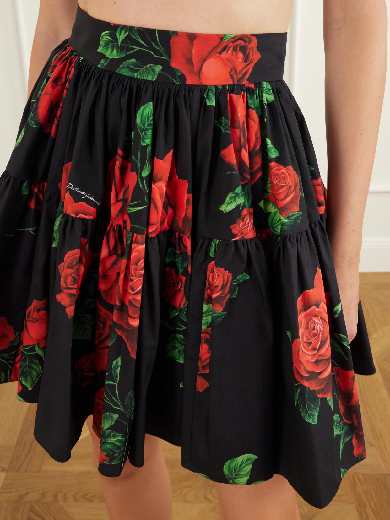 Floral-Print Cotton-Poplin Mini