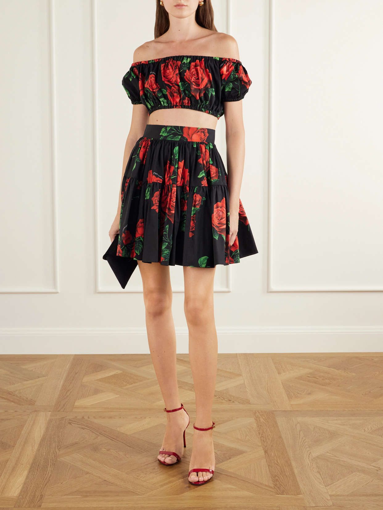 Floral-Print Cotton-Poplin Mini