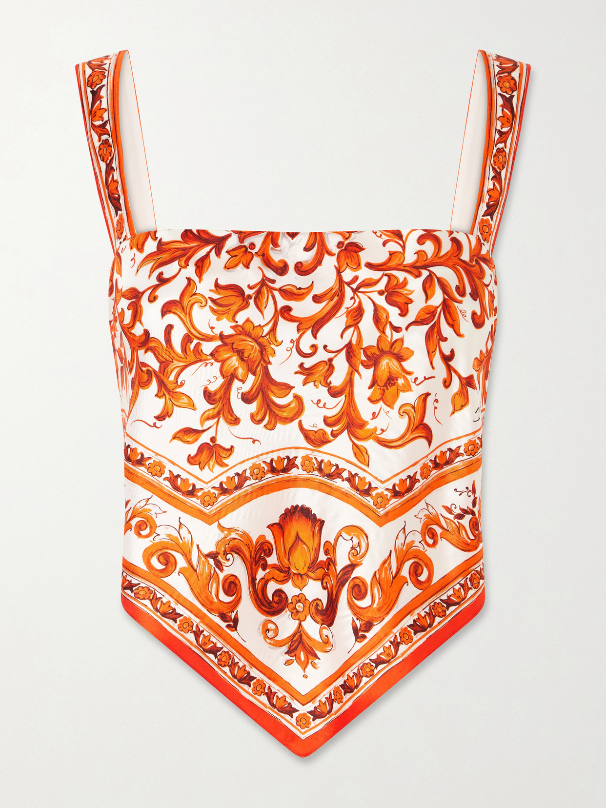 Dolce & Gabbana Printed Silk Top In Multi