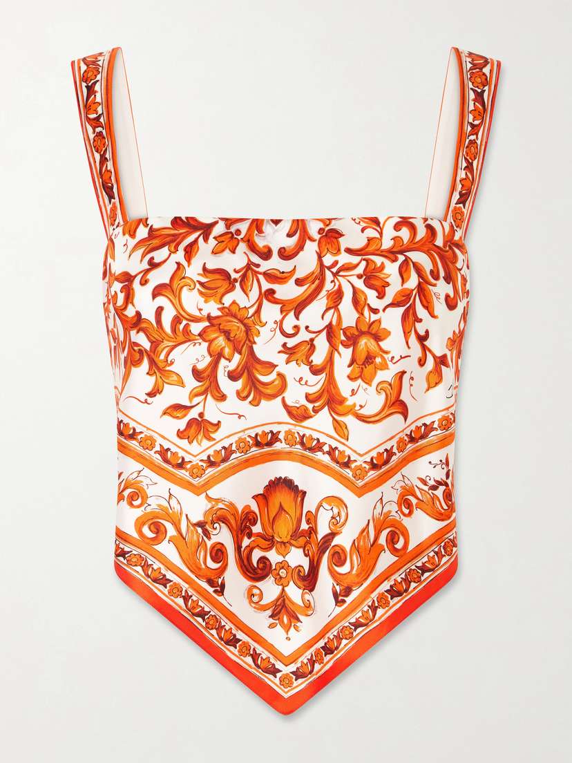 Dolce & Gabbana Printed Silk Top | Thumbnail 5 Dolce & Gabbana Printed Silk Top | Thumbnail 5