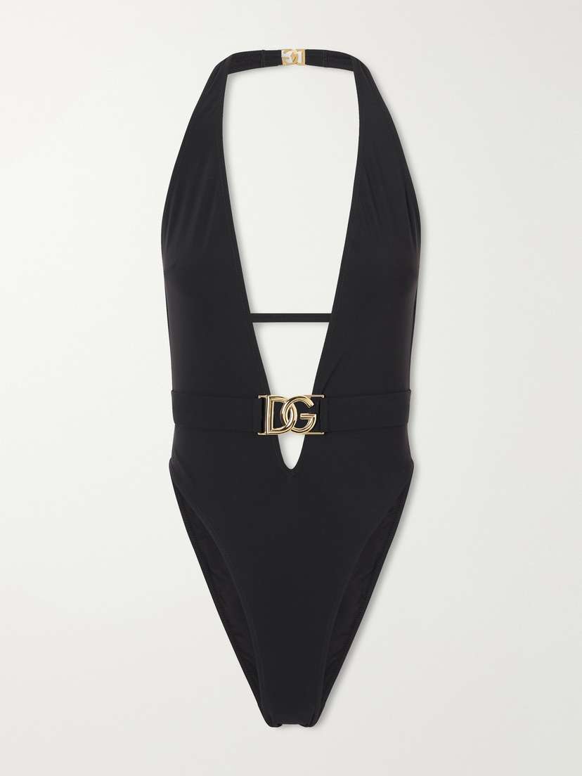 Dolce & Gabbana Logo-embellished Stretch Jersey One-piece