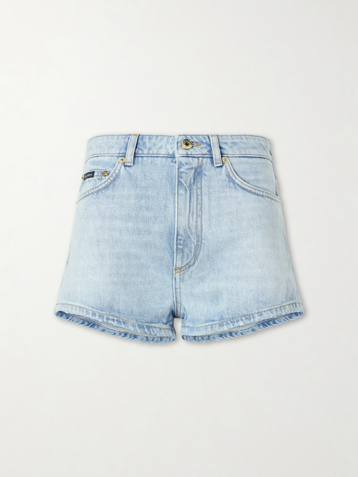 Dolce & Gabbana Cotton Denim Shorts In Blue