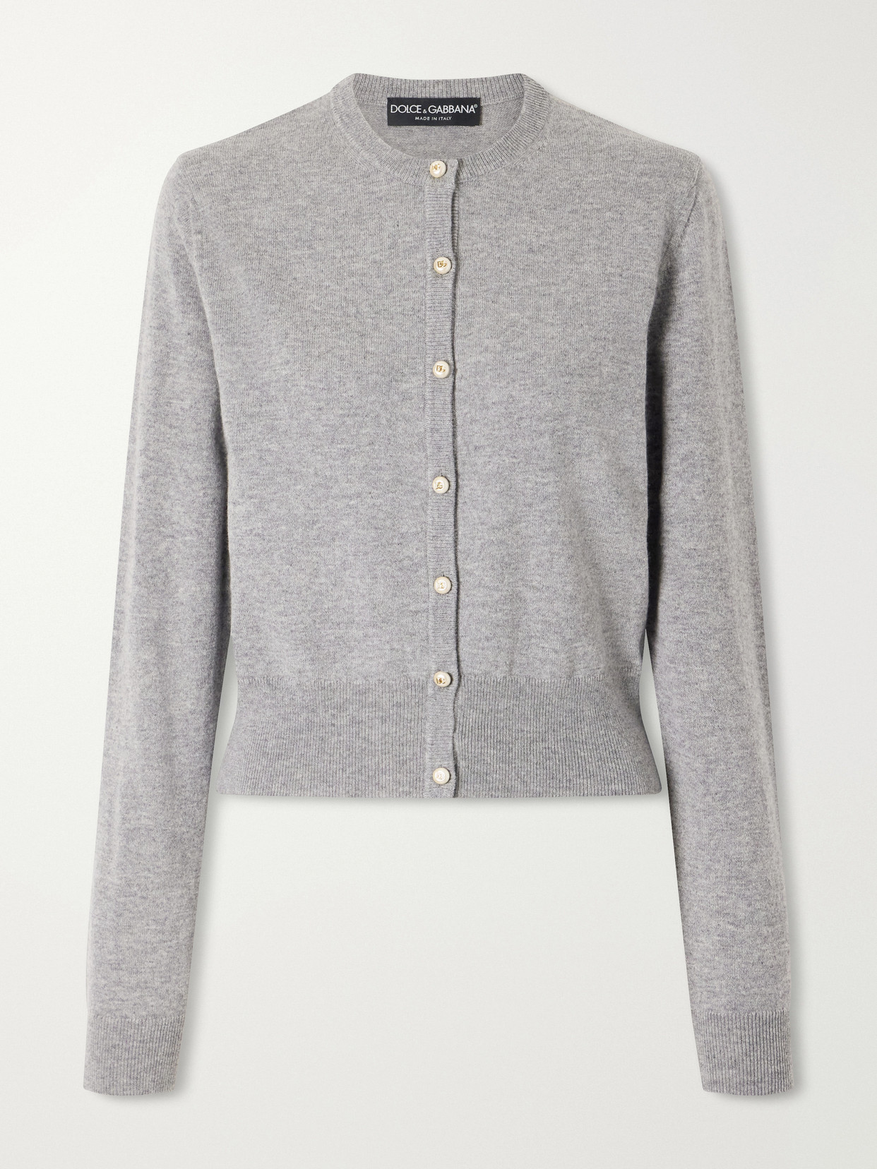 Dolce & Gabbana Cashmere Cardigan In Gray