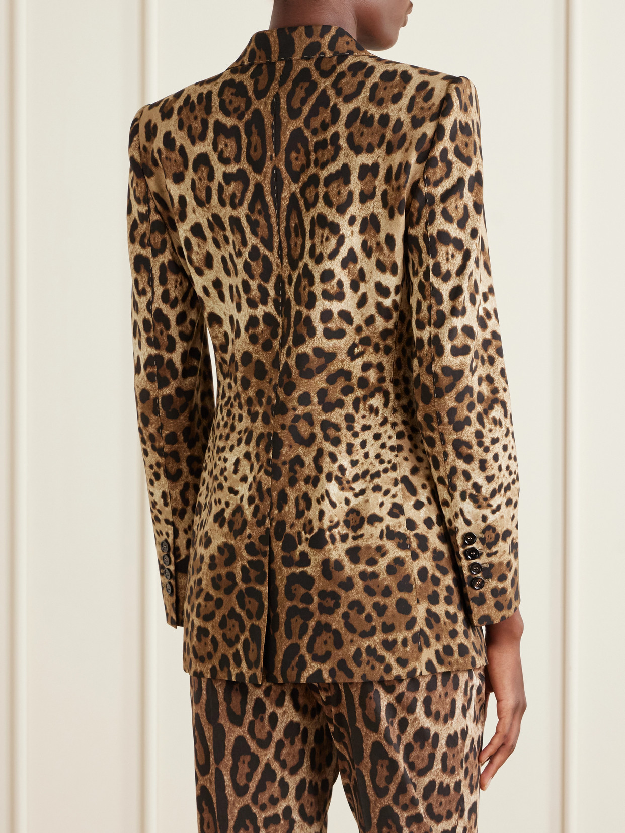 Dolce & Gabbana Leopard-print Wool Blazer In Multi