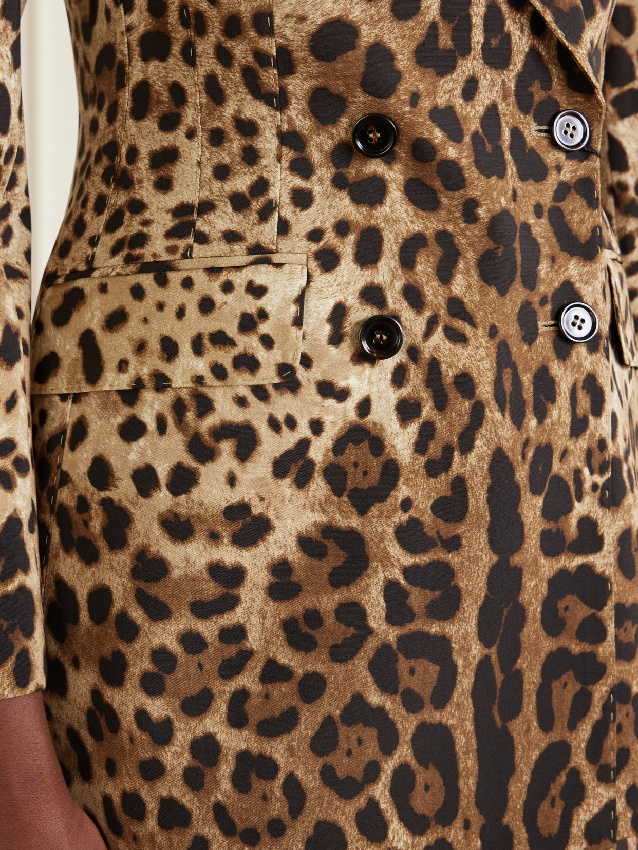 Dolce & Gabbana Leopard-print Wool Blazer In Multi