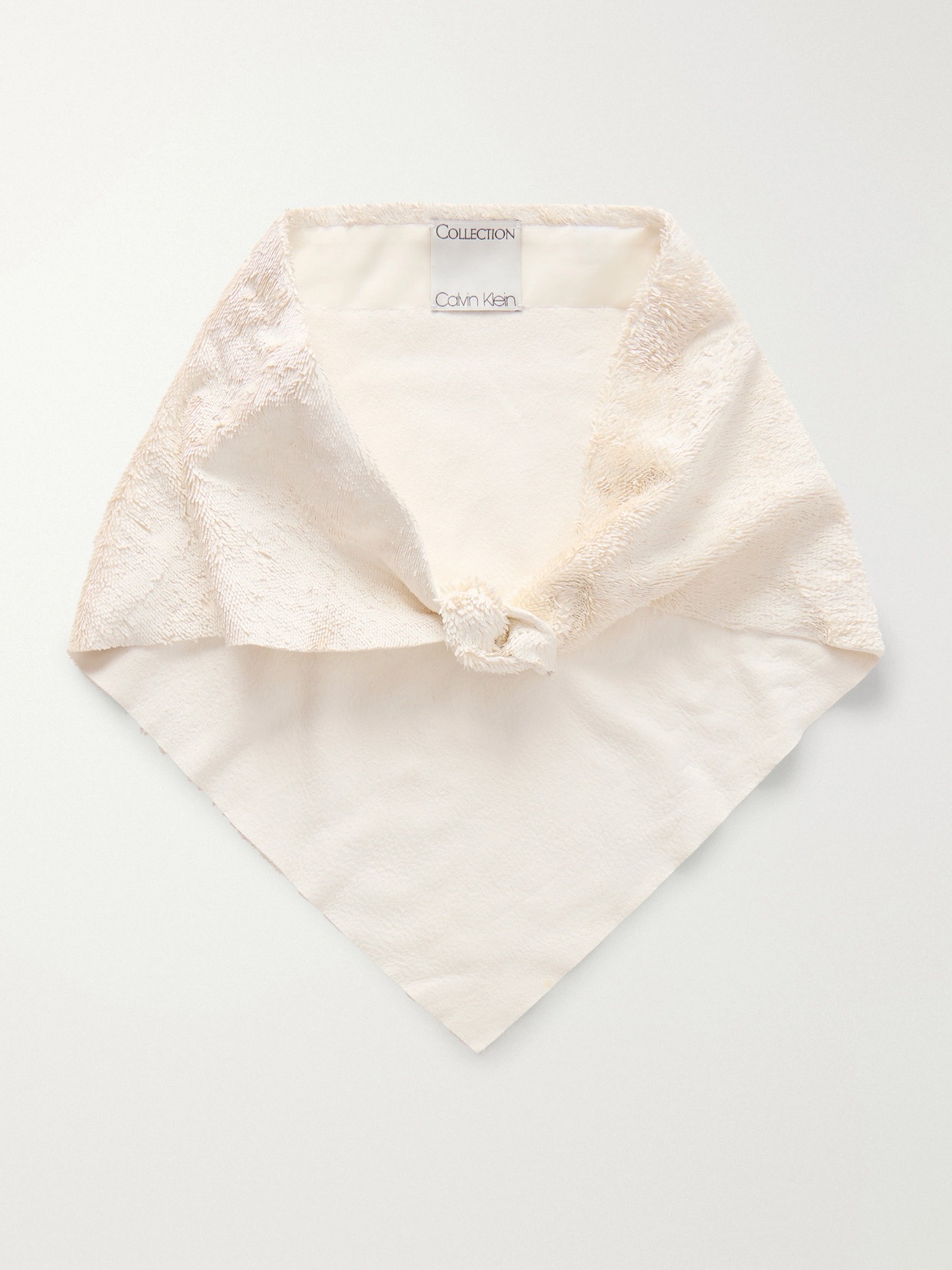 Calvin Klein Collection Satin Scarf In White