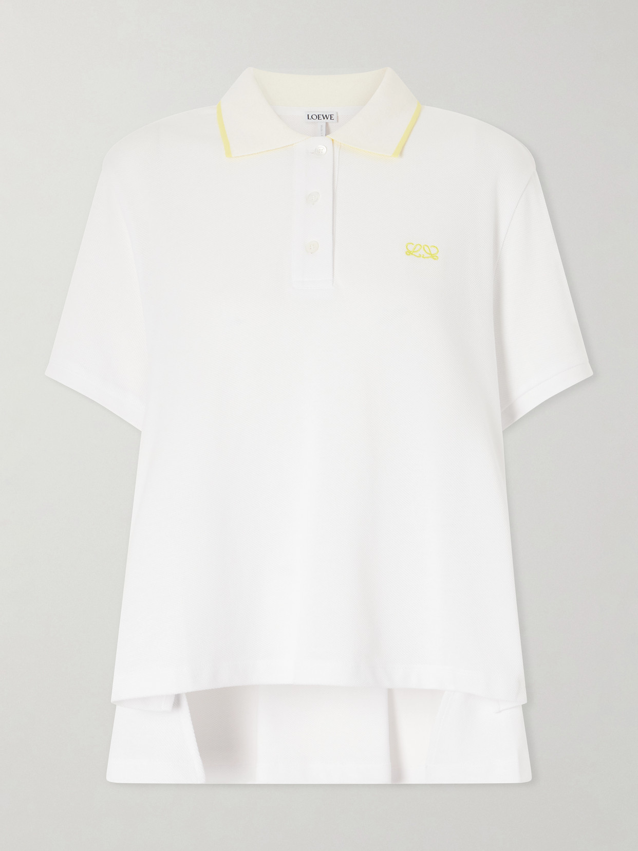 Loewe Anagram-embroidered Cotton-piqué Polo Shirt In Multi