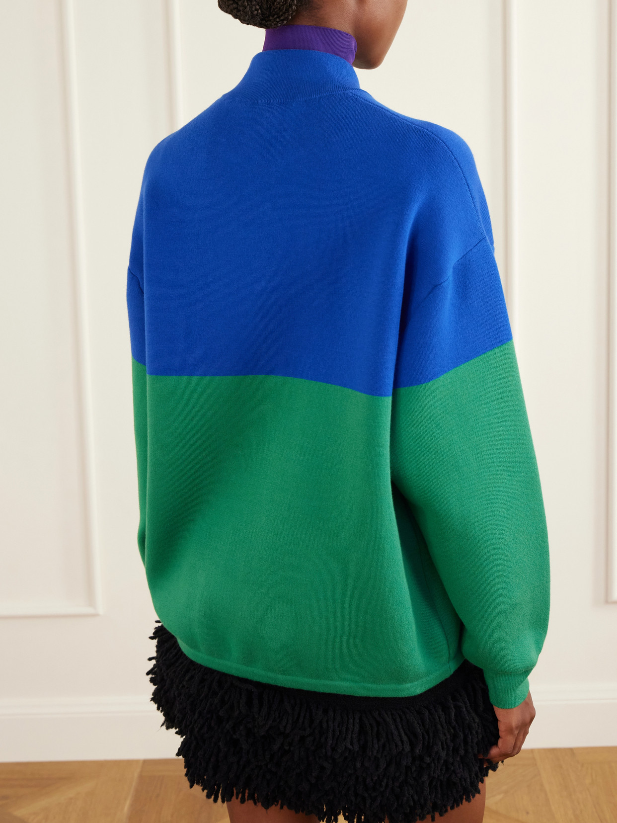Anagram-Embroidered Cotton-Blend Sweatshirt