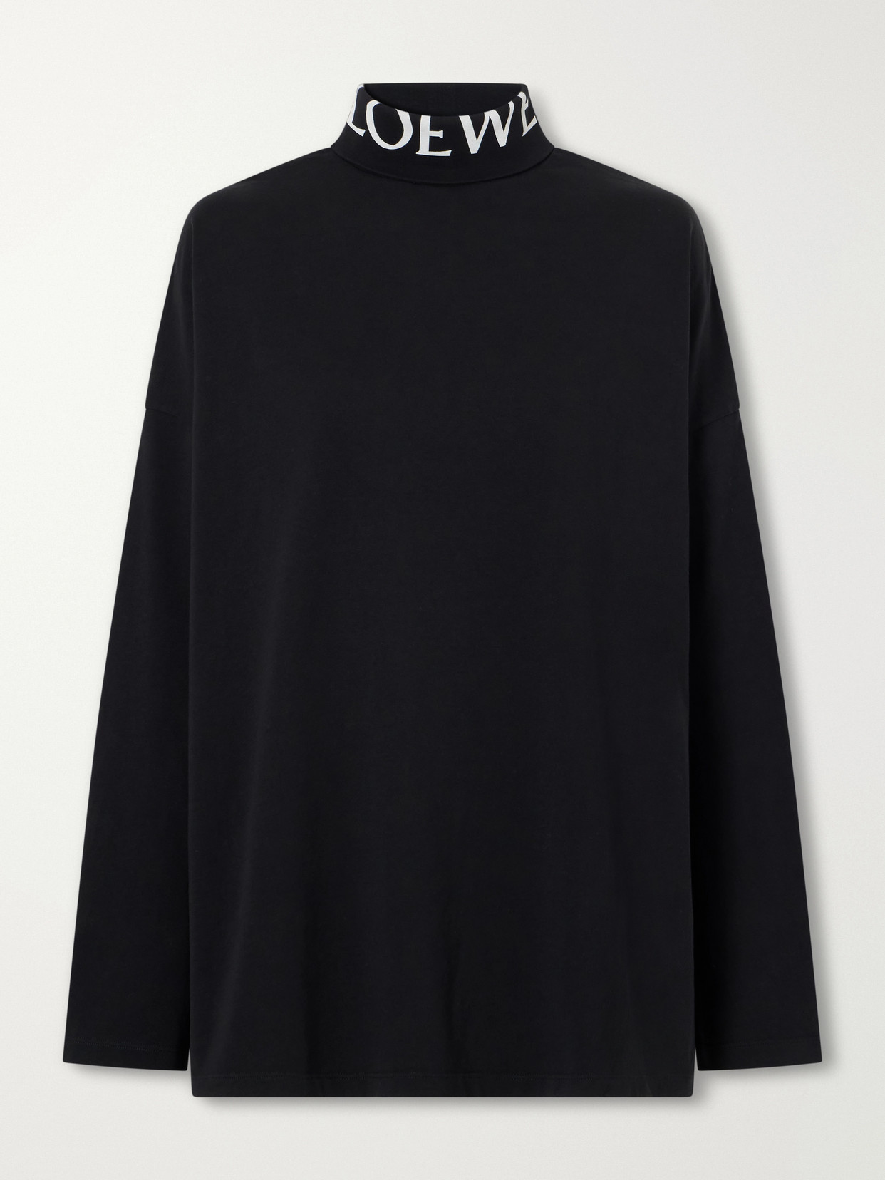 Logo-Print Cotton-Jersey Turtleneck Sweatshirt