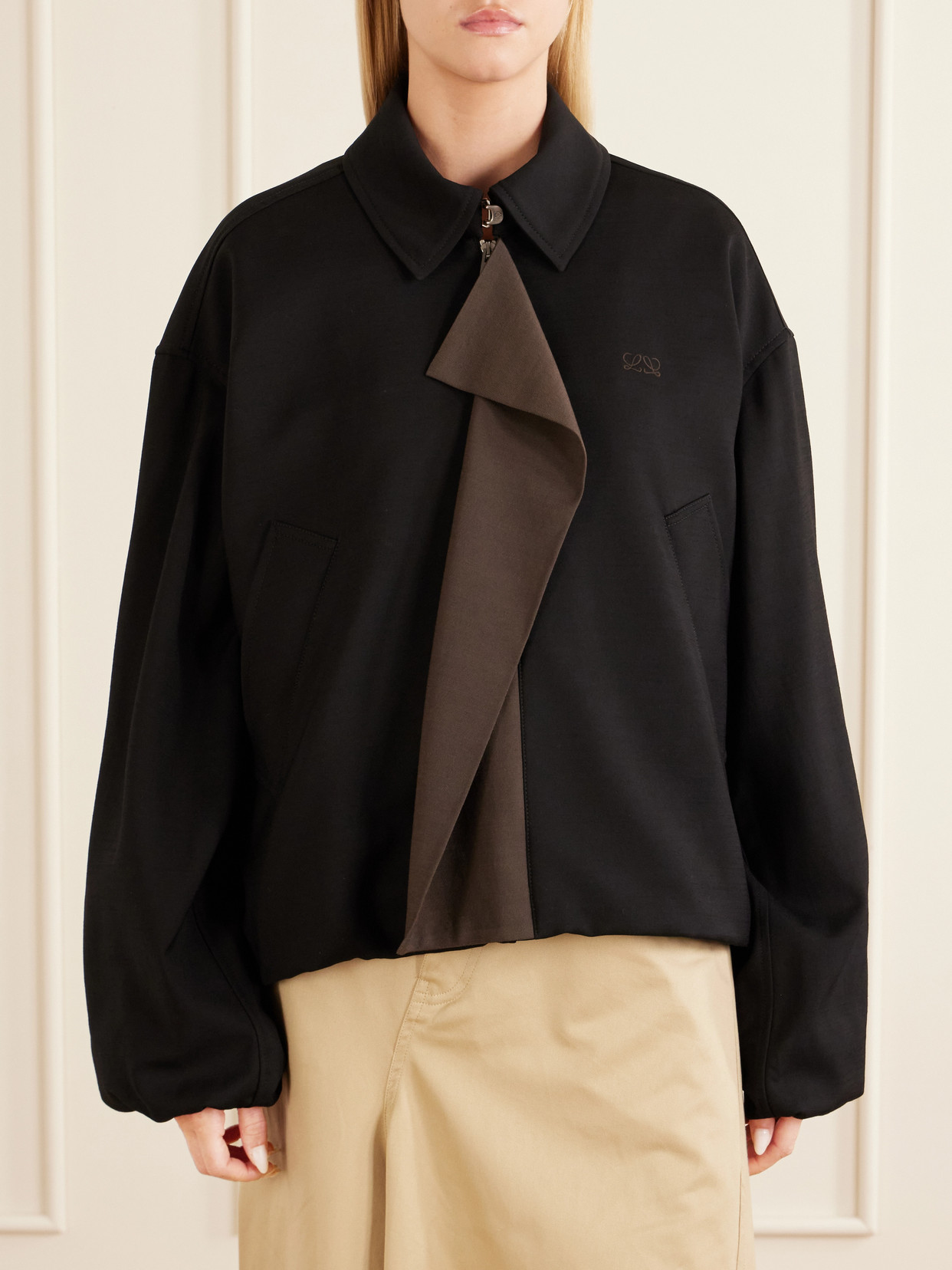 Loewe Twill-trimmed Shell Jacket In Multi